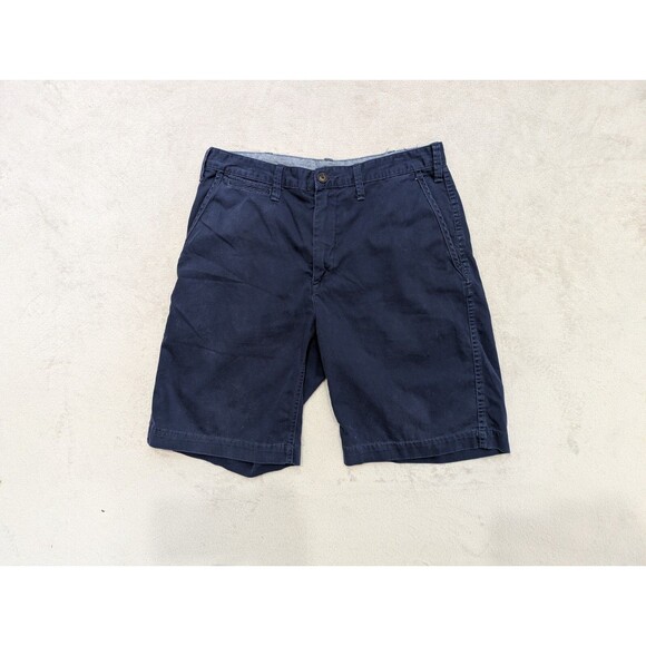 Polo Ralph Lauren Chino Shorts Mens Size 31 X 9 In Relaxed Fit Blue Flat Front - Picture 1 of 5
